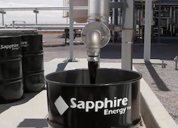 SAPPHIRE ENERGY, INC. GREEN CRUDE OIL ALGAE