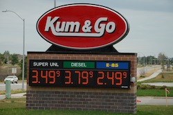 E85 price v regular unleaded gas price