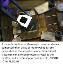 MIT nanophotonic solar thermophotovoltaic device