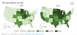 E85 retail stations by state