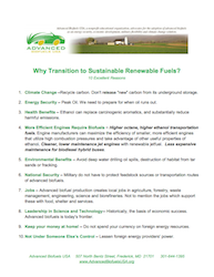 Why Transition to Sustainable Renewable Fuels