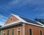 A 3.22 kW residential system installed in Mid-City New Orleans by SSI. Photo: Gulf States Renewable Energy Industry Association
