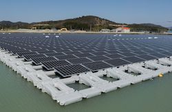 1.7MW floating solar power plant at Nishihira Pond 2