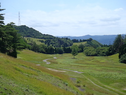 Abandoned golf course in Japan that will be repurposed into a 23 MW solar farm.