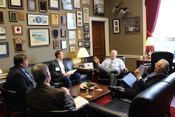 NFU members meet with MN Rep. Collin Peters during the fall Fly-In.