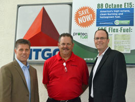 Protec Fuel's Steve Walk, Citgo station owner Paul Przychocki, and Protec CEO Todd Garner