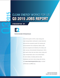 E2 3rd Quarter Clean Jobs Report