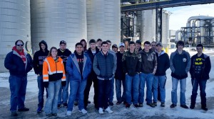 Norwood Young America's Central High School students touring Heartland Corn Products.