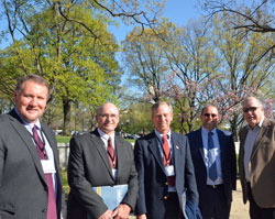 ACE president Ron Alverson  (2nd from left) with other members after Hill visits 